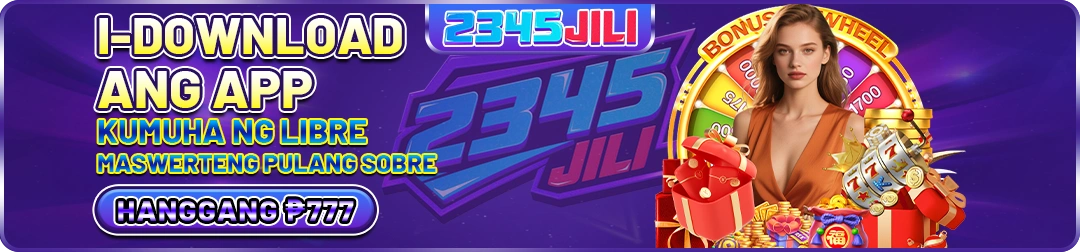 Mobile interface of the 2345JILI App showing casino games and login options